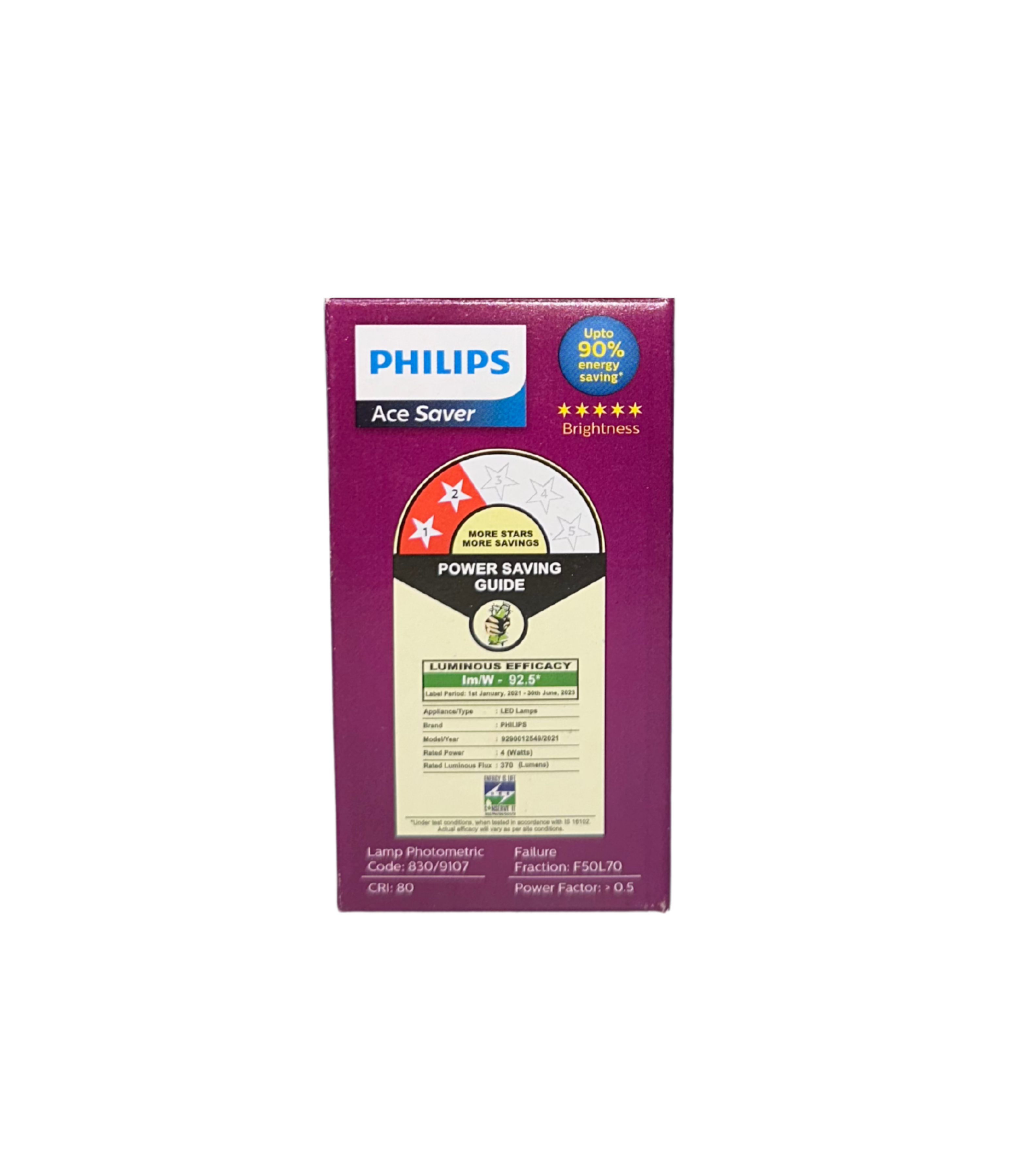 Philips led bulb 4W E27 warm white